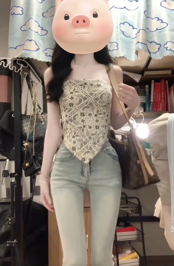 腰果抹胸夏季复古法式性感显瘦百搭设计感辣妹外穿抹胸小众设计感