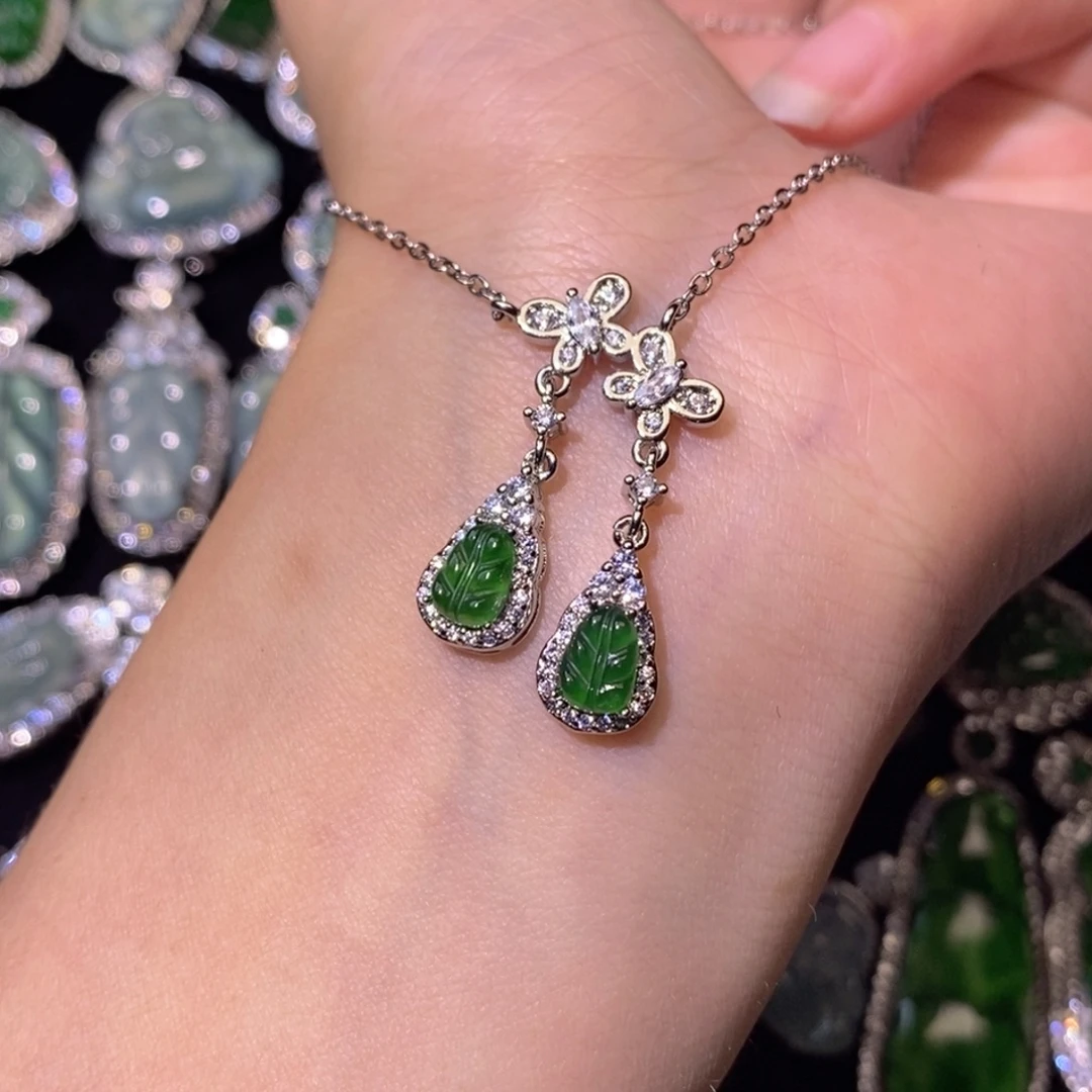 翡翠未镶嵌颈饰天然