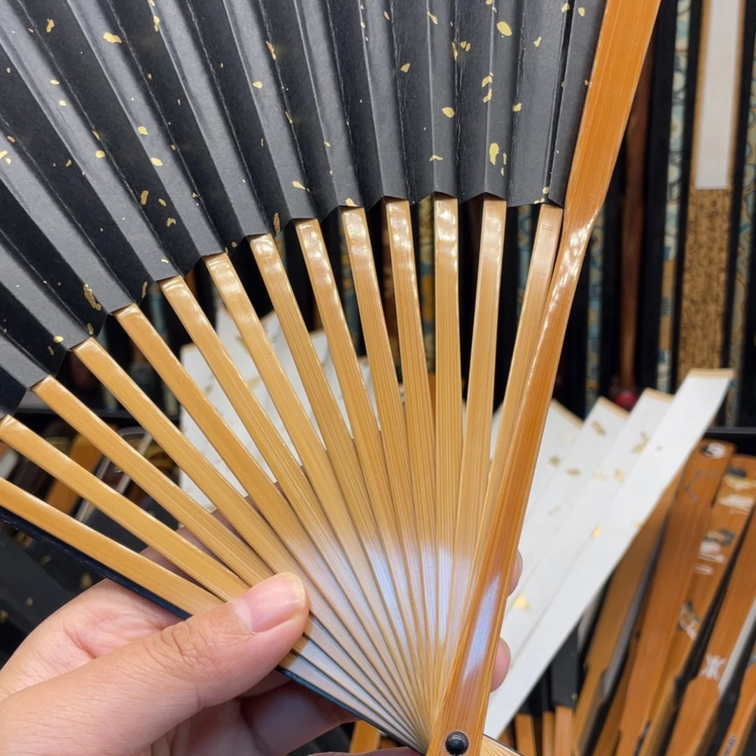 扇子老玉竹纯手工双合