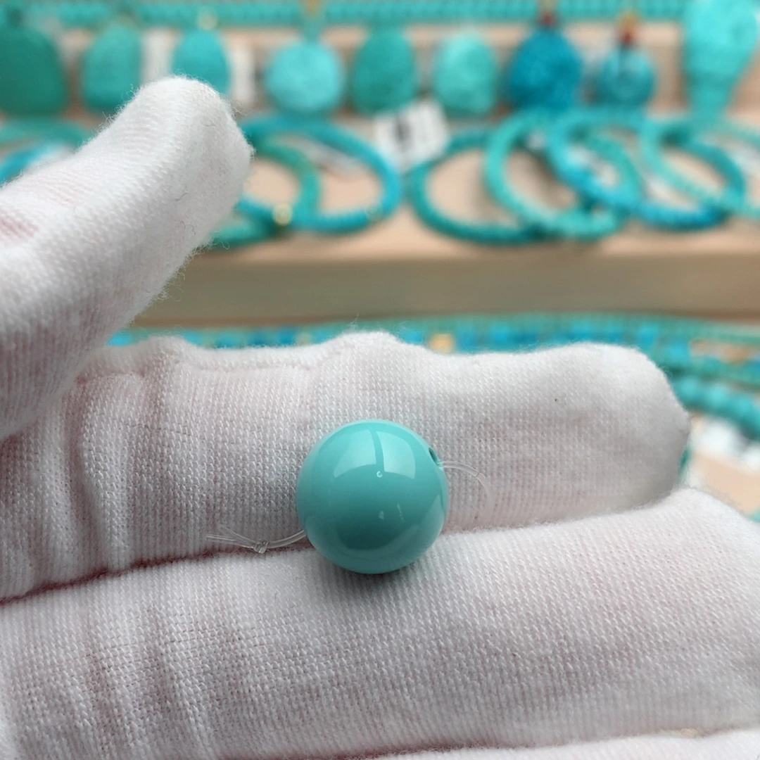 绿松石未镶嵌珠宝奇石12mm