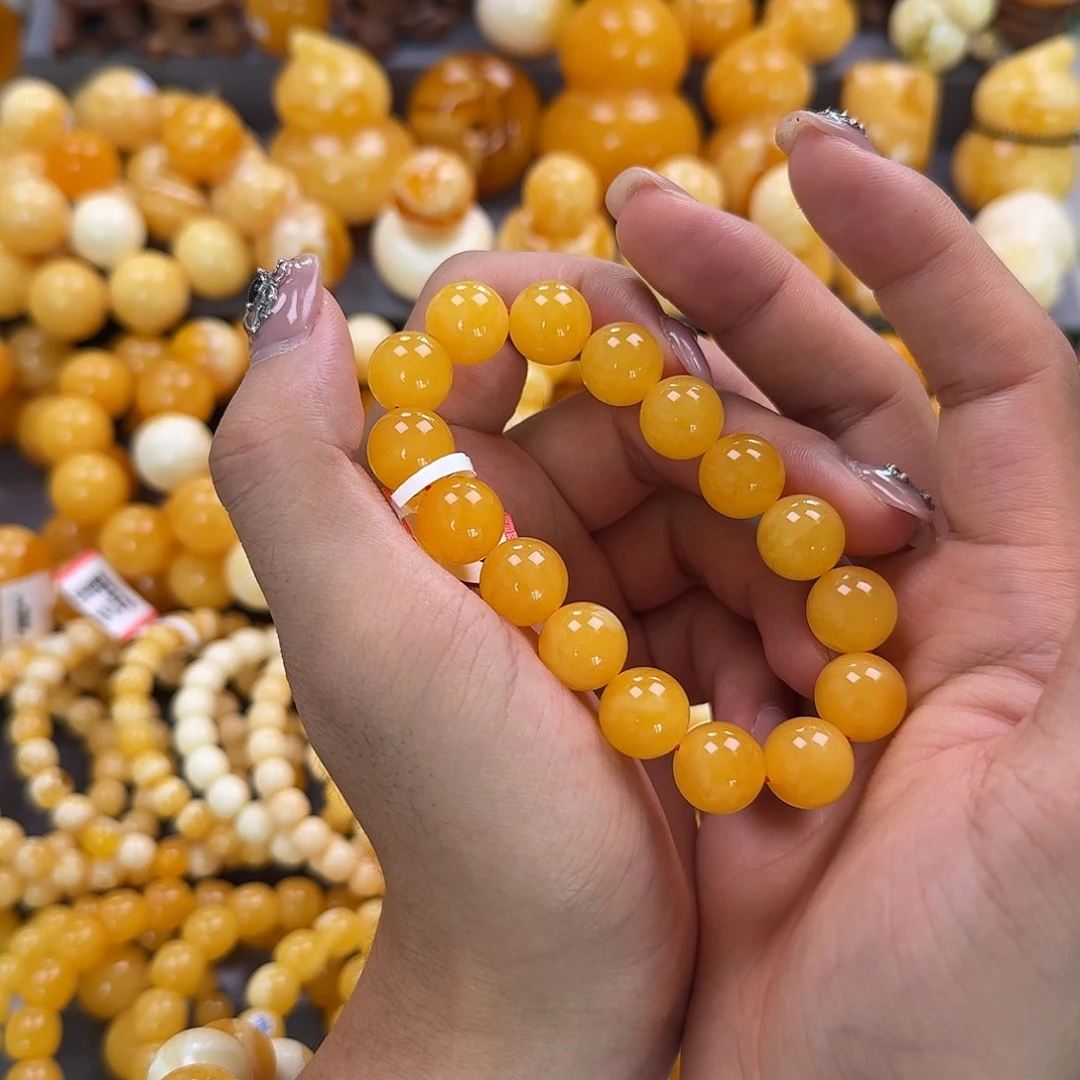 蜜蜡未镶嵌珠宝奇石同料13mm