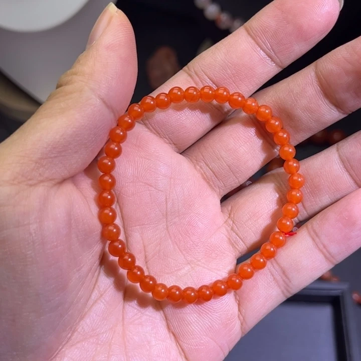 南红玛瑙未镶嵌手链5mm手串