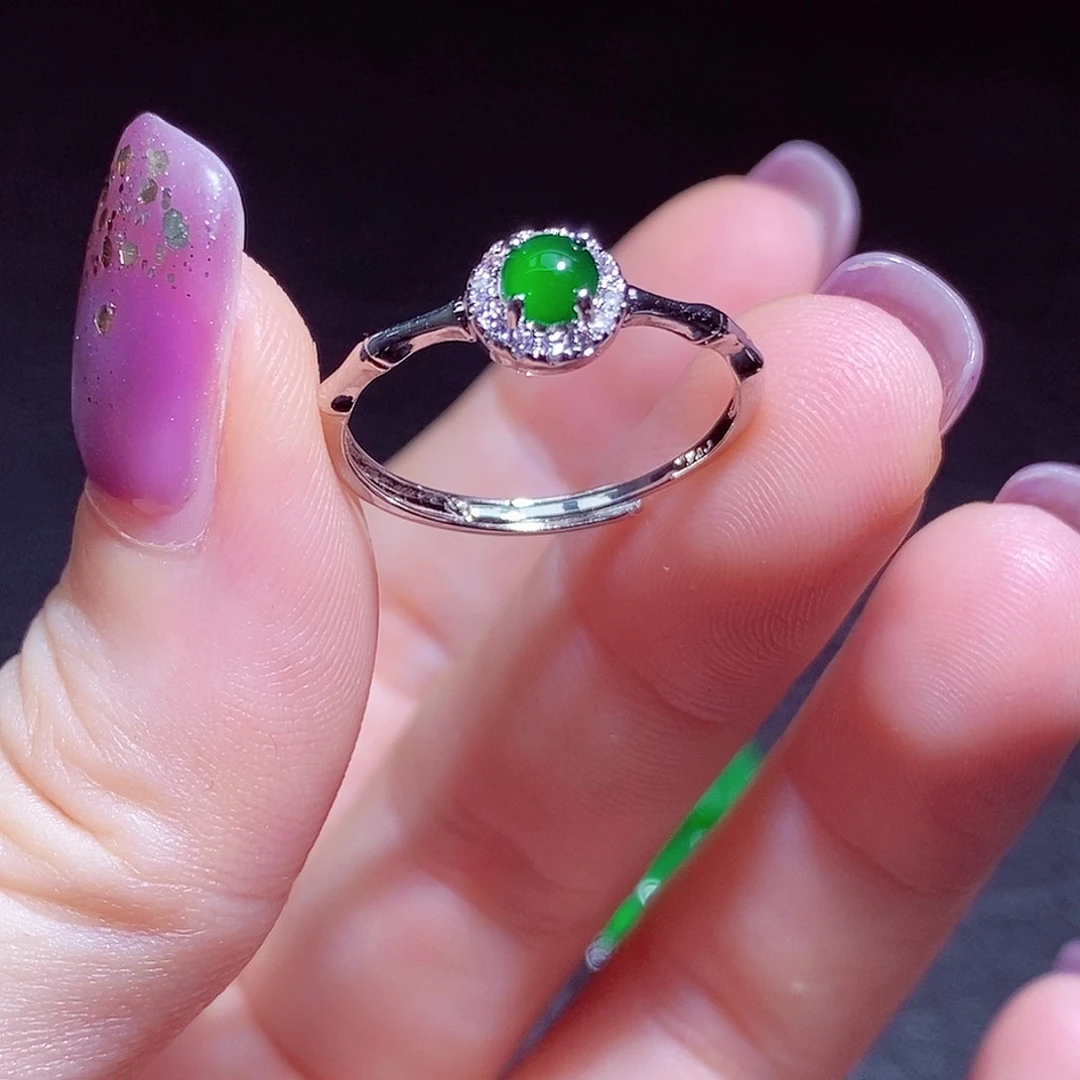 翡翠戒指未镶嵌天然