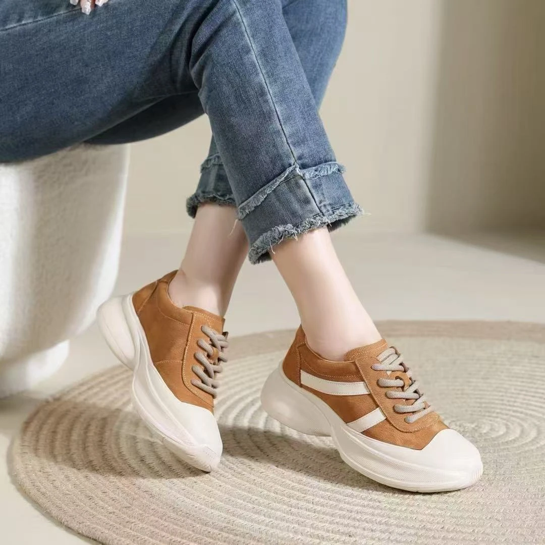 欧农驾车鞋#8180头层牛皮休闲复古春季新款女士真皮德训阿甘鞋