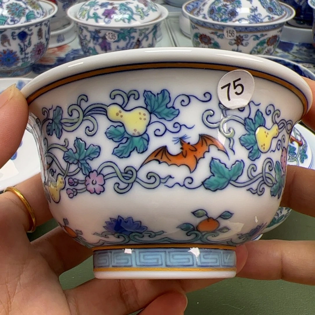 杯景德镇纯手绘茶具75