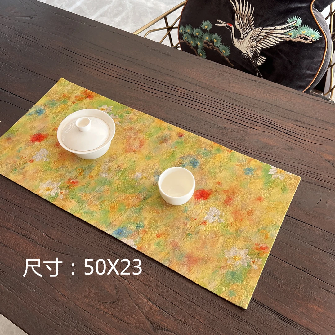 X517香云纱茶席，家里面料随便卖