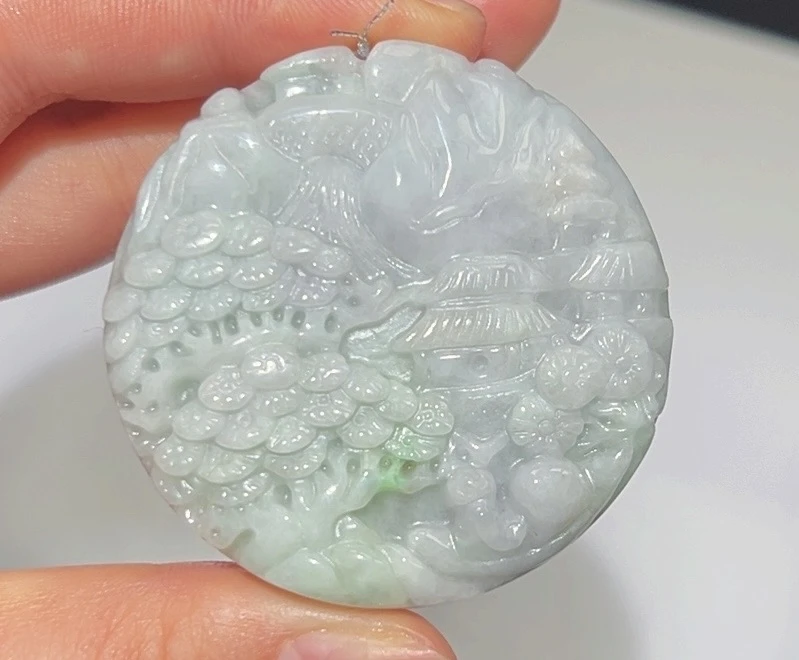 翡翠A货时尚气质百搭轻奢吊坠L-@@QJSXGS0000455