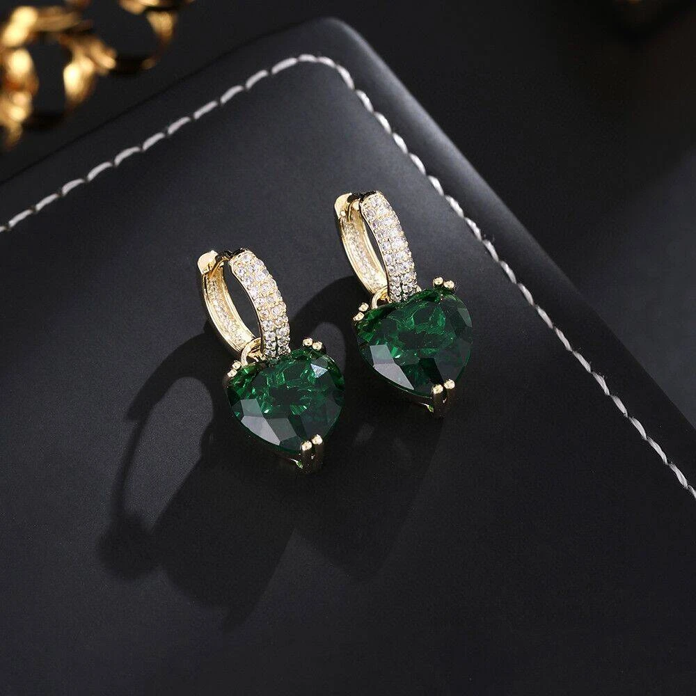 铜合金耳饰 《货号1292》通勤白搭爱心吊坠