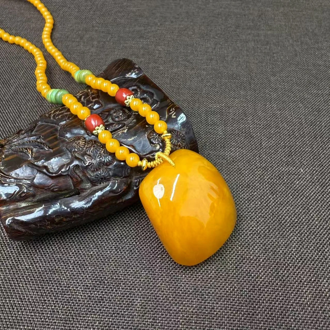 W056【藏收级】藏族精工打磨6mm珠链无事牌毛衣链无杂无裂无优化