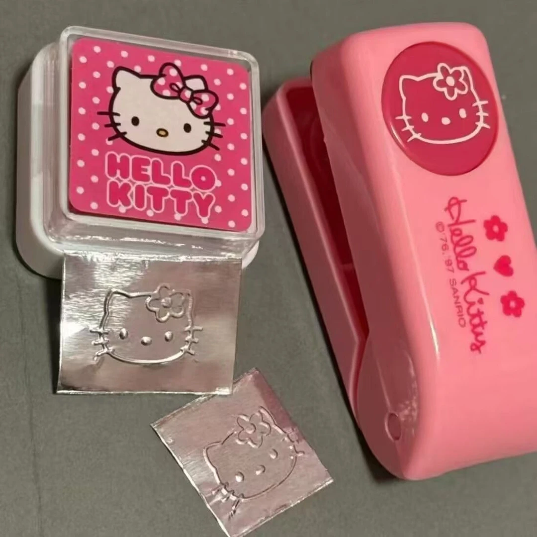 hellokitty压花器可爱卡通KT猫压花器中古风kt猫金属压花印章