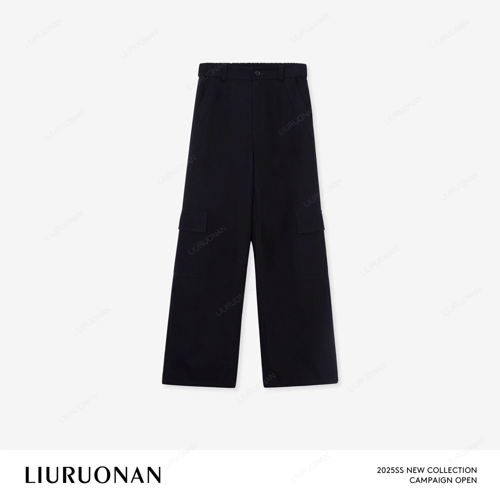 LIURUONAN 25SS【轻凉工装裤】百搭廓形休闲宽松修身显瘦高腰休闲裤