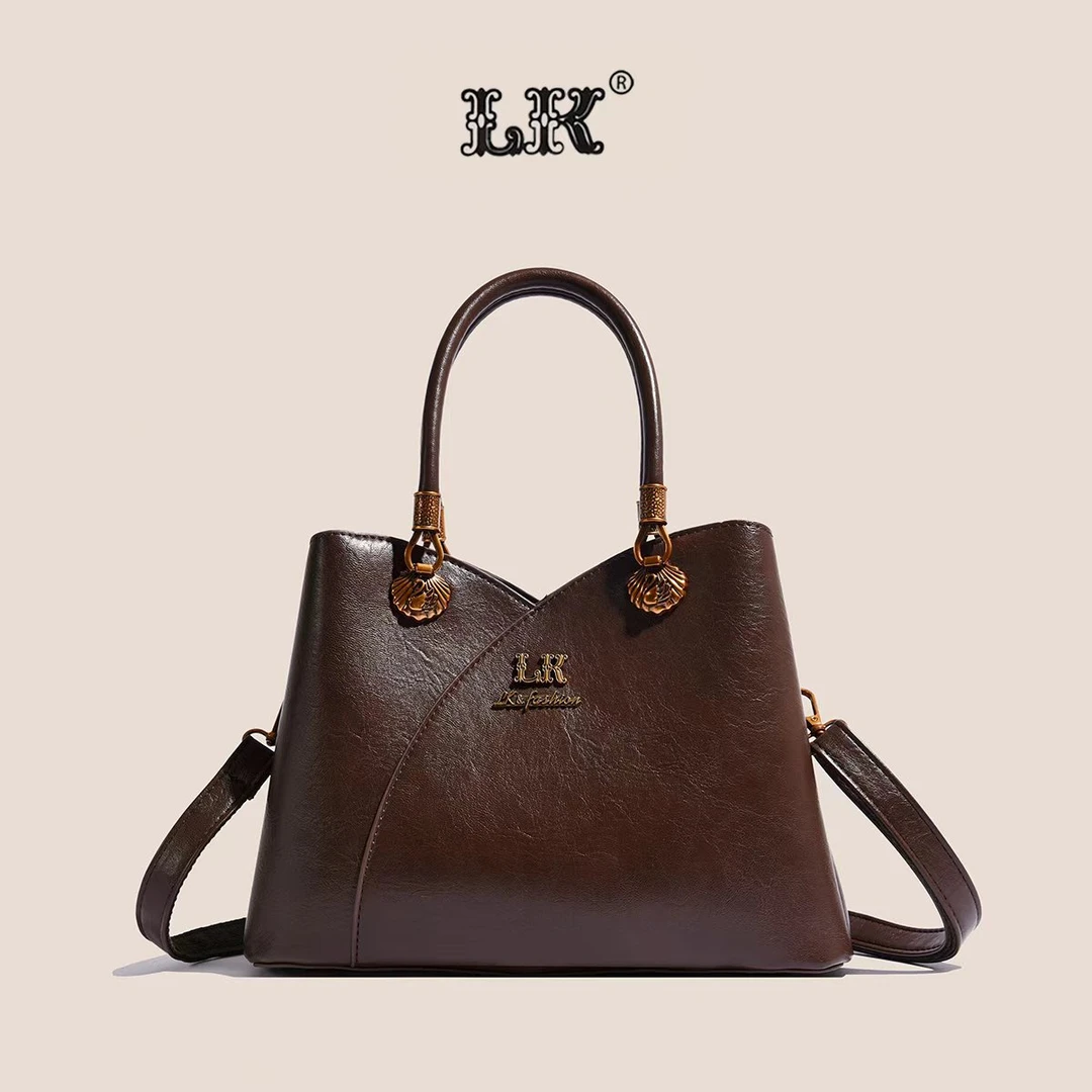 新款时尚百搭潮流女包单肩斜挎包934咖色