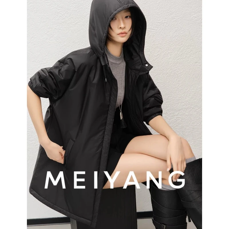 美洋MEIYANG 舒适区六号棉服 防泼水云感尼龙连帽抽绳外套-周四