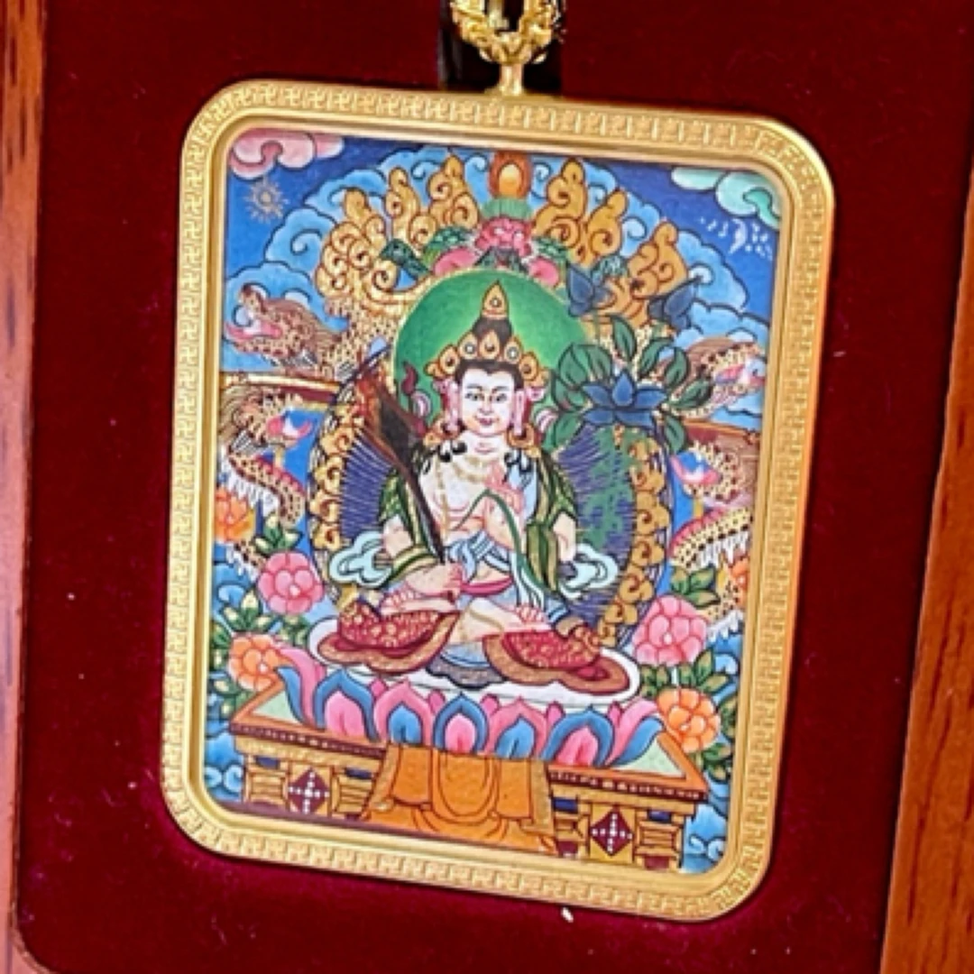 尼泊尔手绘虚空藏菩萨4×5厘米