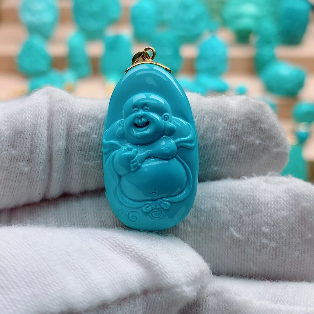 绿松石18K金镶嵌配饰