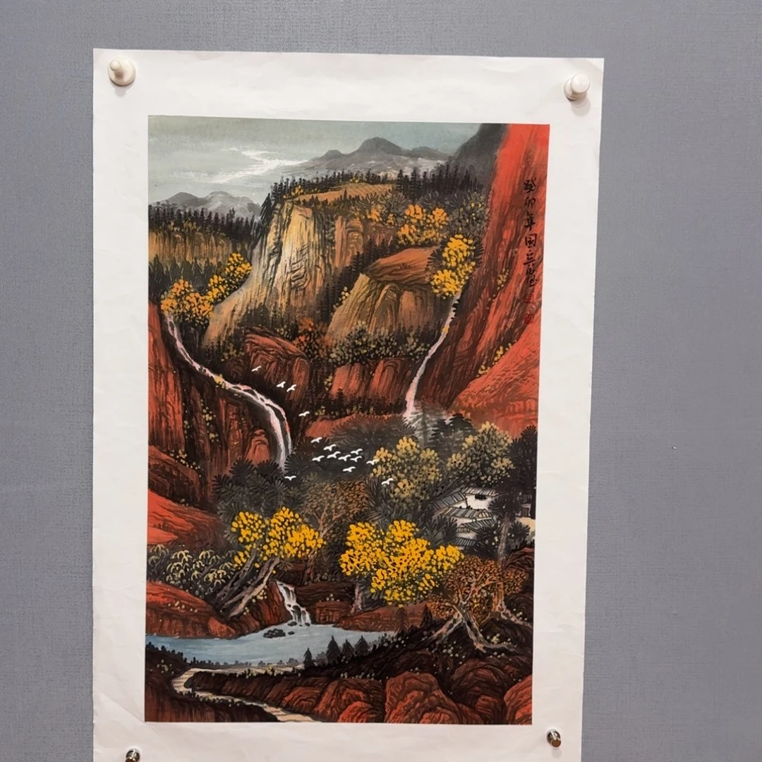 国画莫国宾国画山水作品