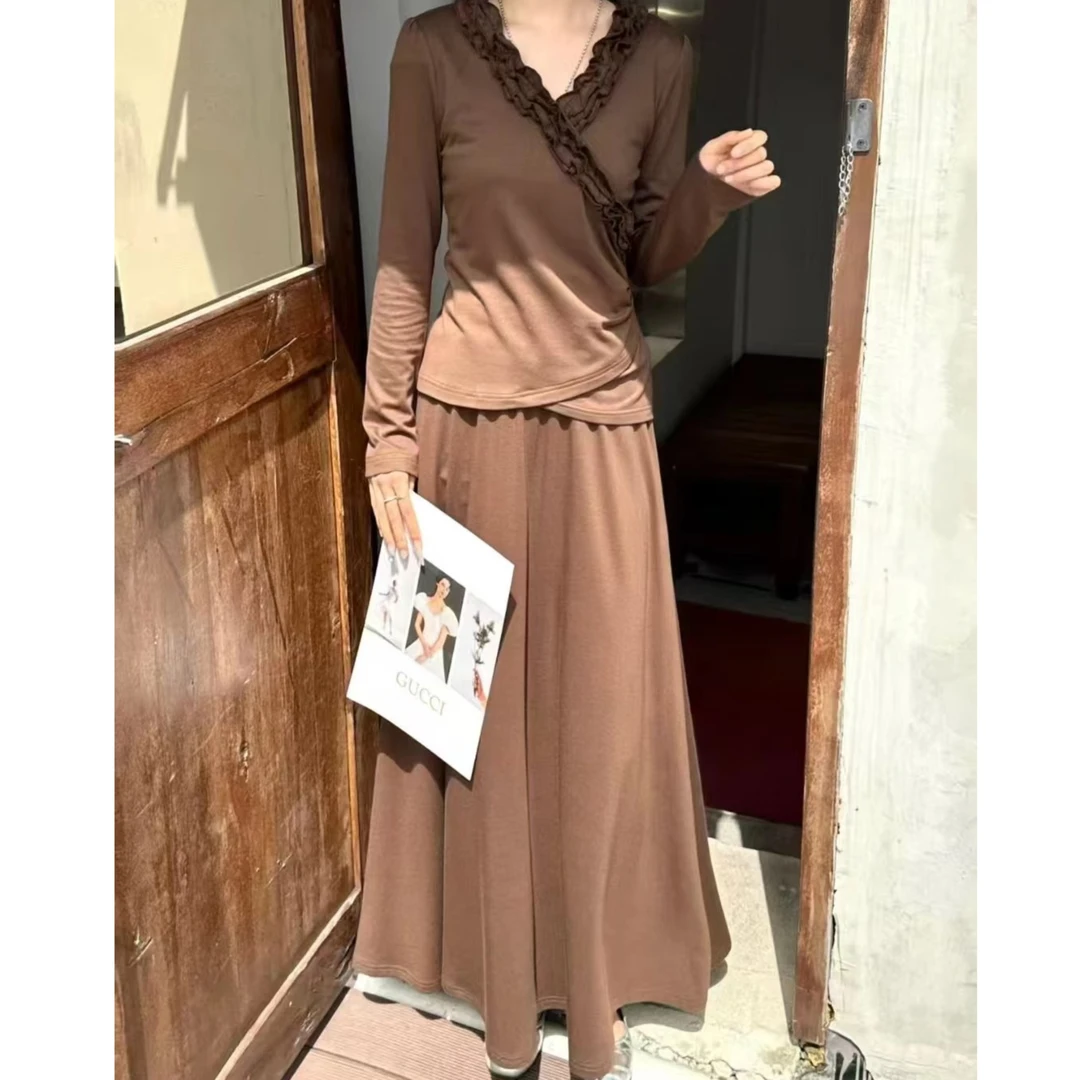 XJ M腰80-140长57腰66-110长95弹力温柔设计感时尚套装 5209