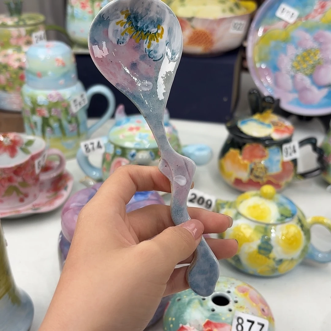 景德镇手绘高温釉下彩陶瓷茶具