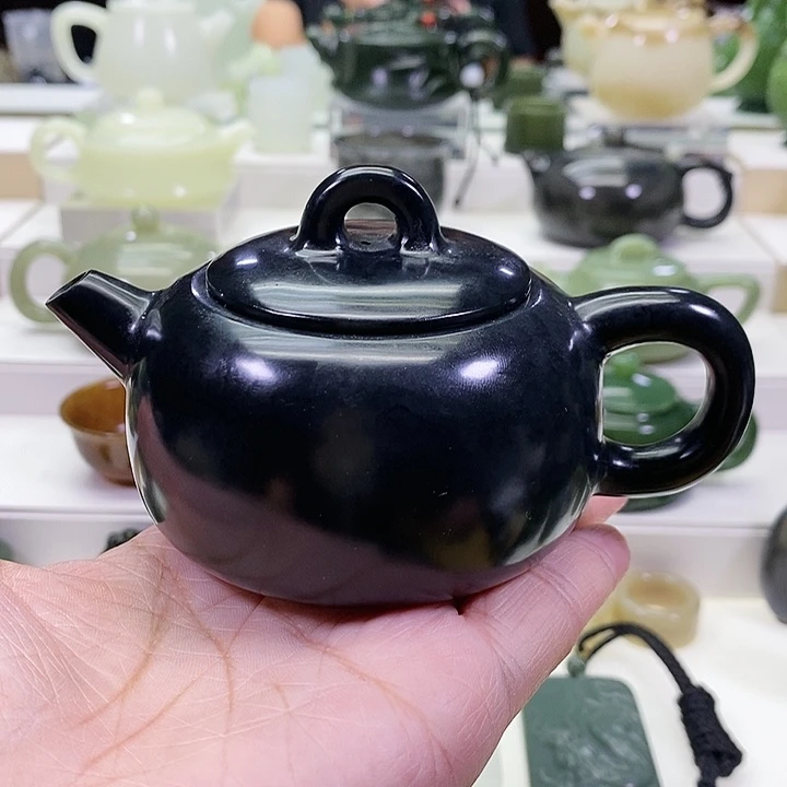未镶嵌和田玉挂件茶壶170m l