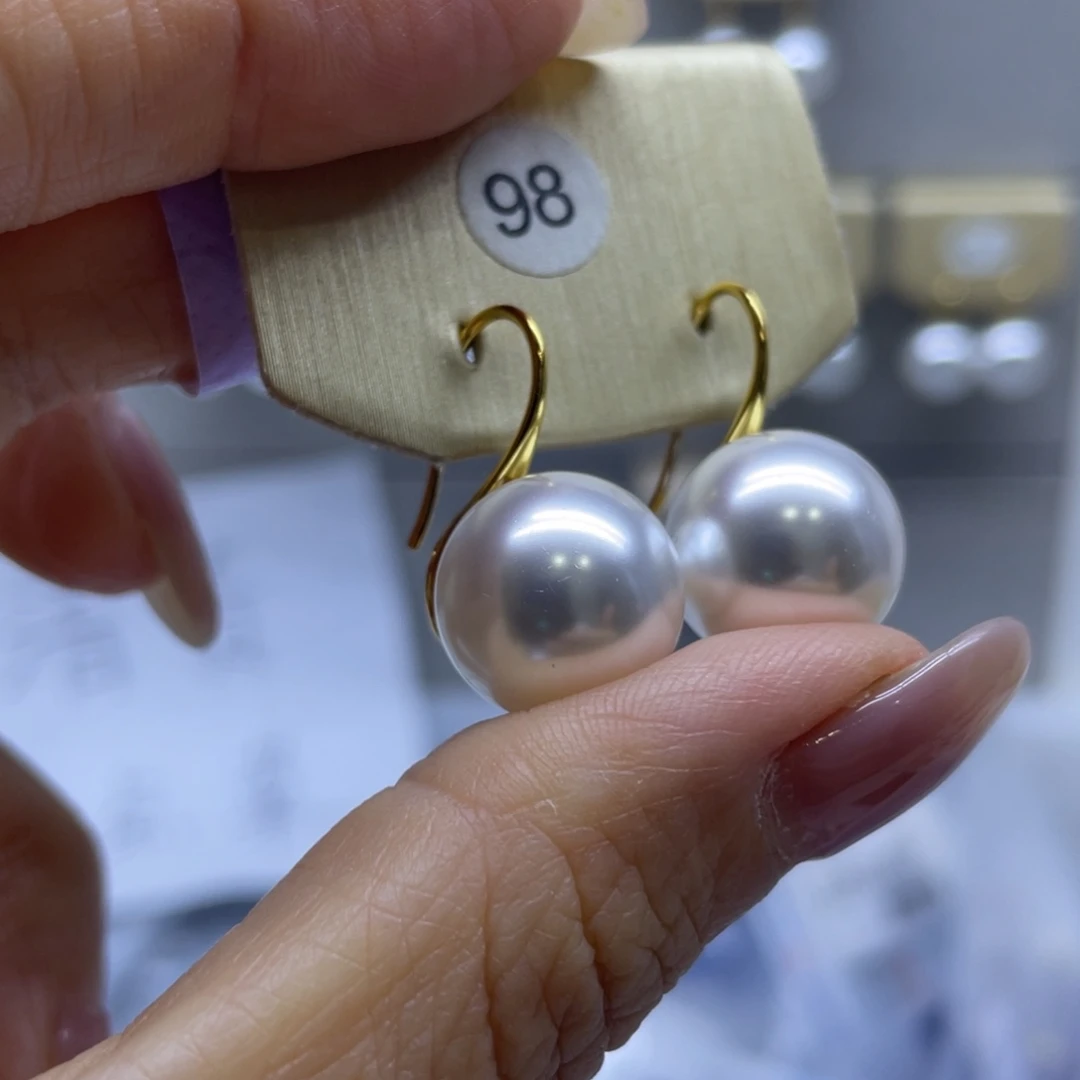 淡水珍珠耳饰银S925镶嵌