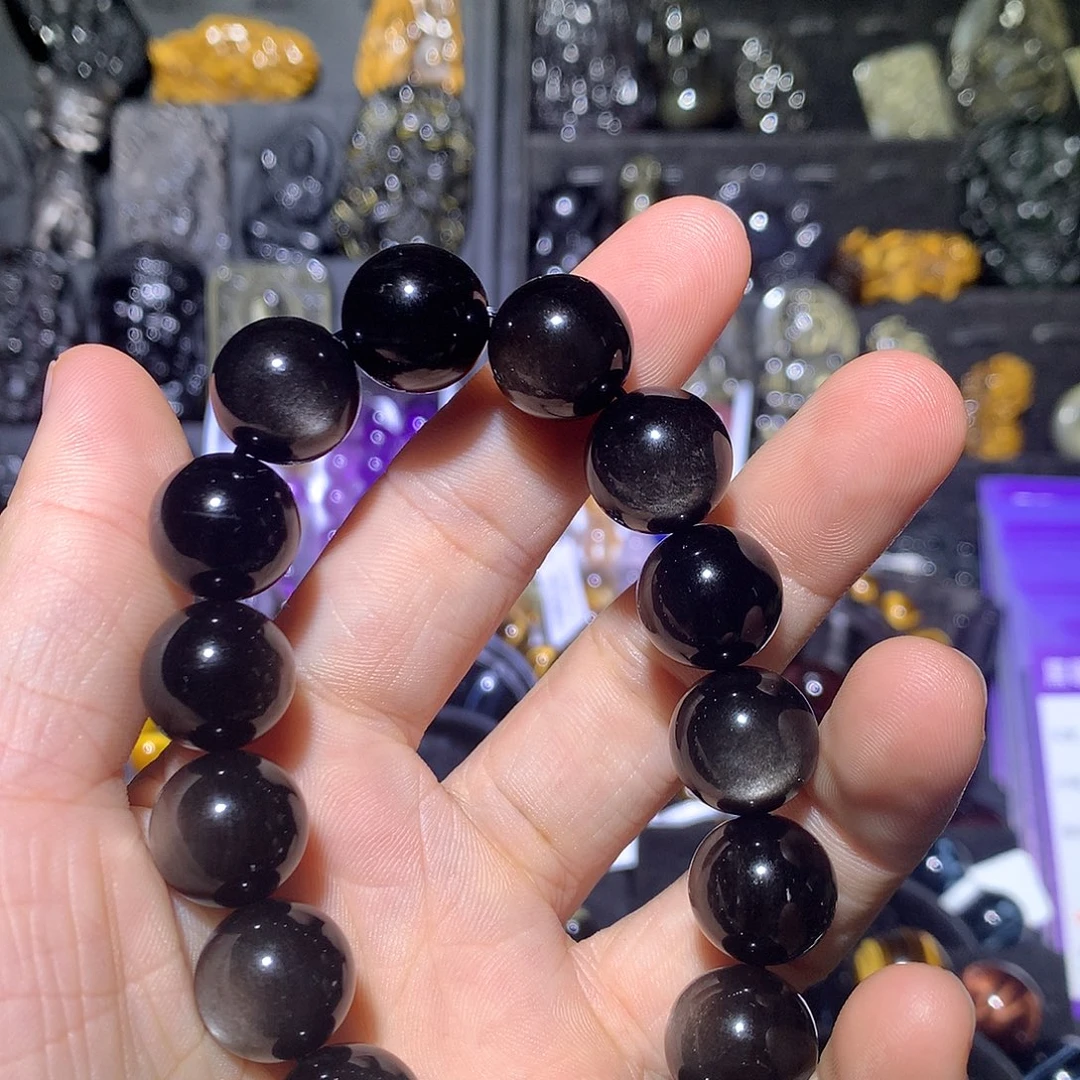 阳***好未镶嵌黑曜岩手链