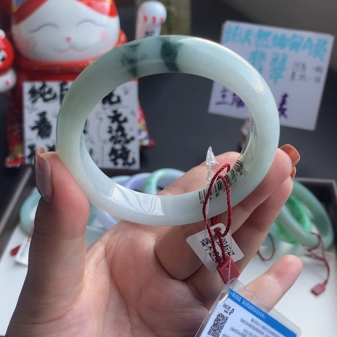 翡翠未镶嵌手镯55-56