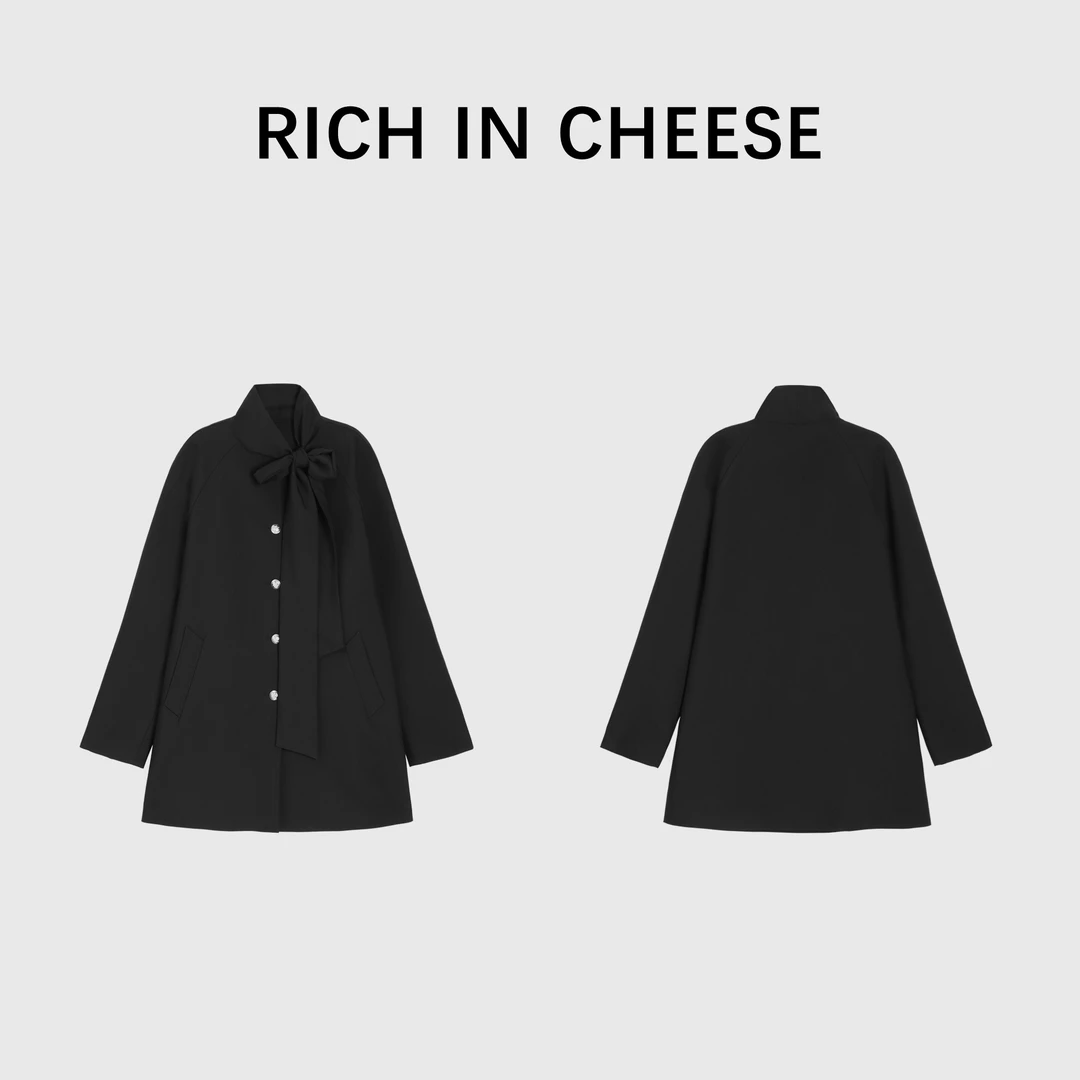 【清清】RICHINCHEESE 乌云贝拉 纯色精裁百搭时尚法式外套