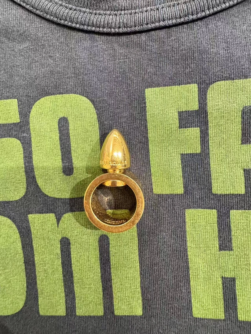 99新 Balenciaga/巴黎世家 （pm） 子弹头戒指 衣服防尘袋54码/8163