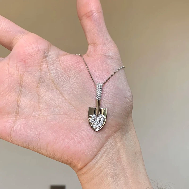 铜项链 精品铲子项链复古vintage高级感配饰时尚气质百搭锁骨链女