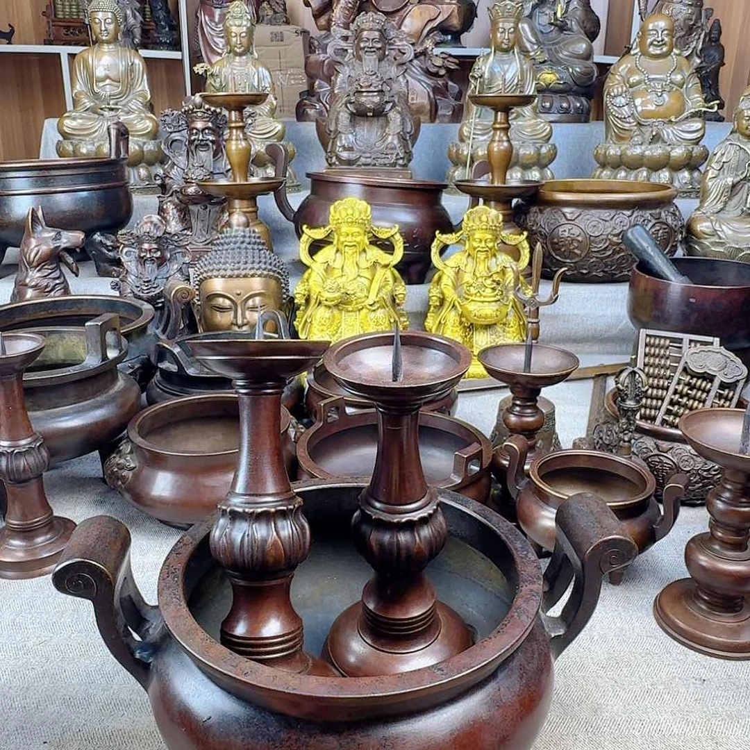 家用供香炉纯铜工艺品摆件