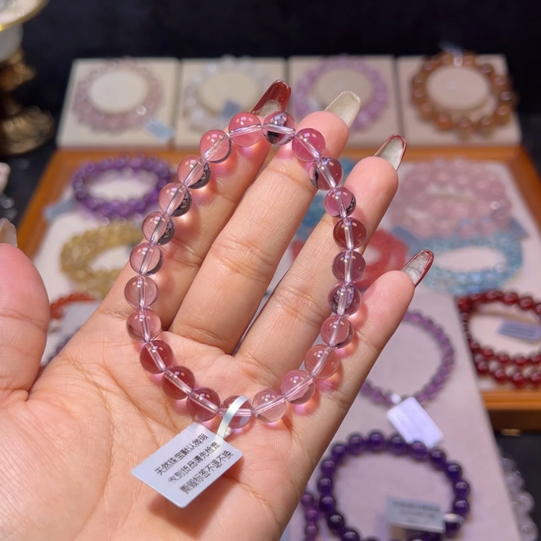 水晶手串未镶嵌吉****天空之镜紫水晶8.6m m