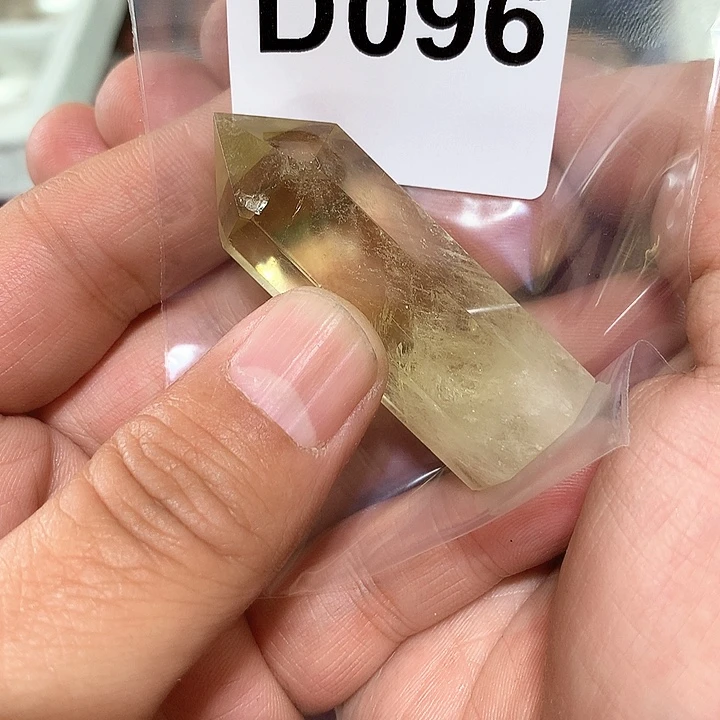 黄晶天然水晶柱子D096未镶嵌兮**慧