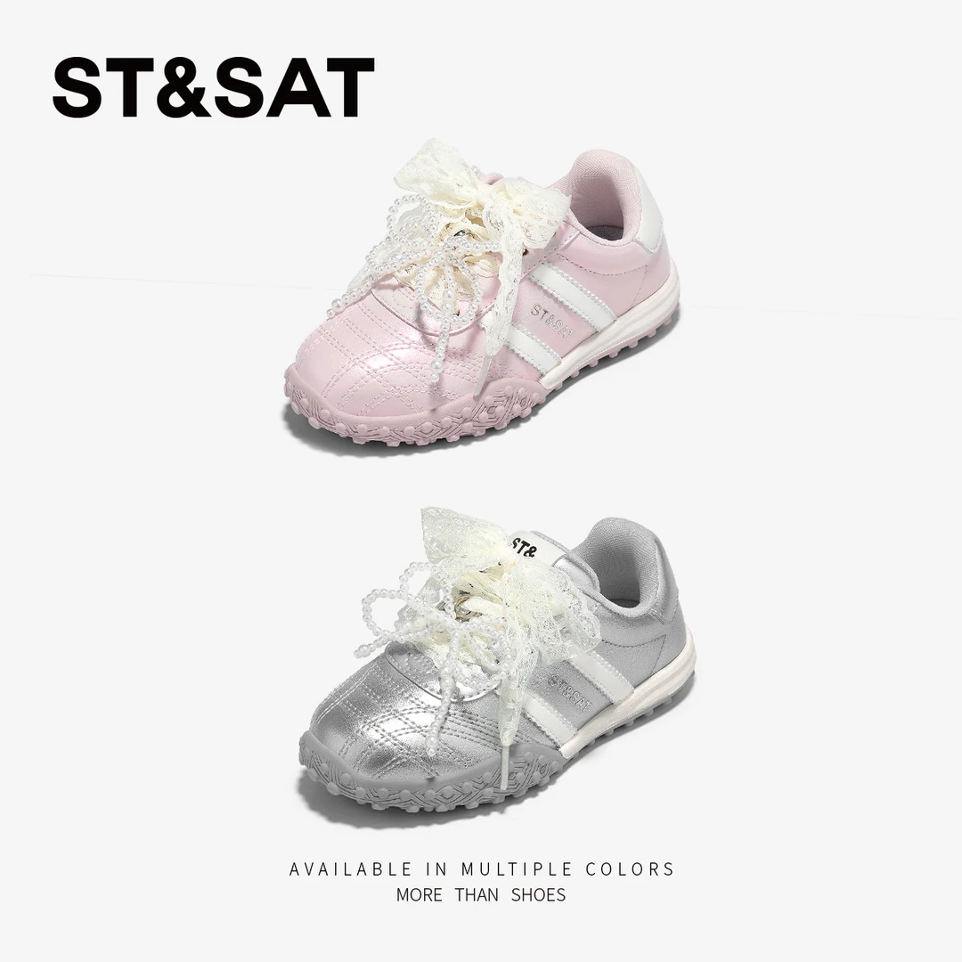 星期六童鞋【缎蝶】25年秋季新款休闲运动百搭女童鞋子防滑透气儿童