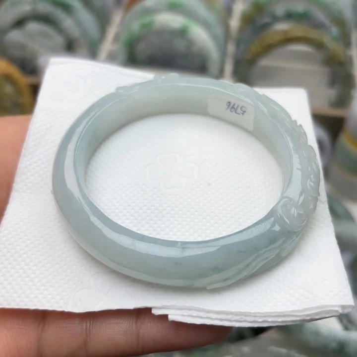 翡翠未镶嵌手镯54圈201