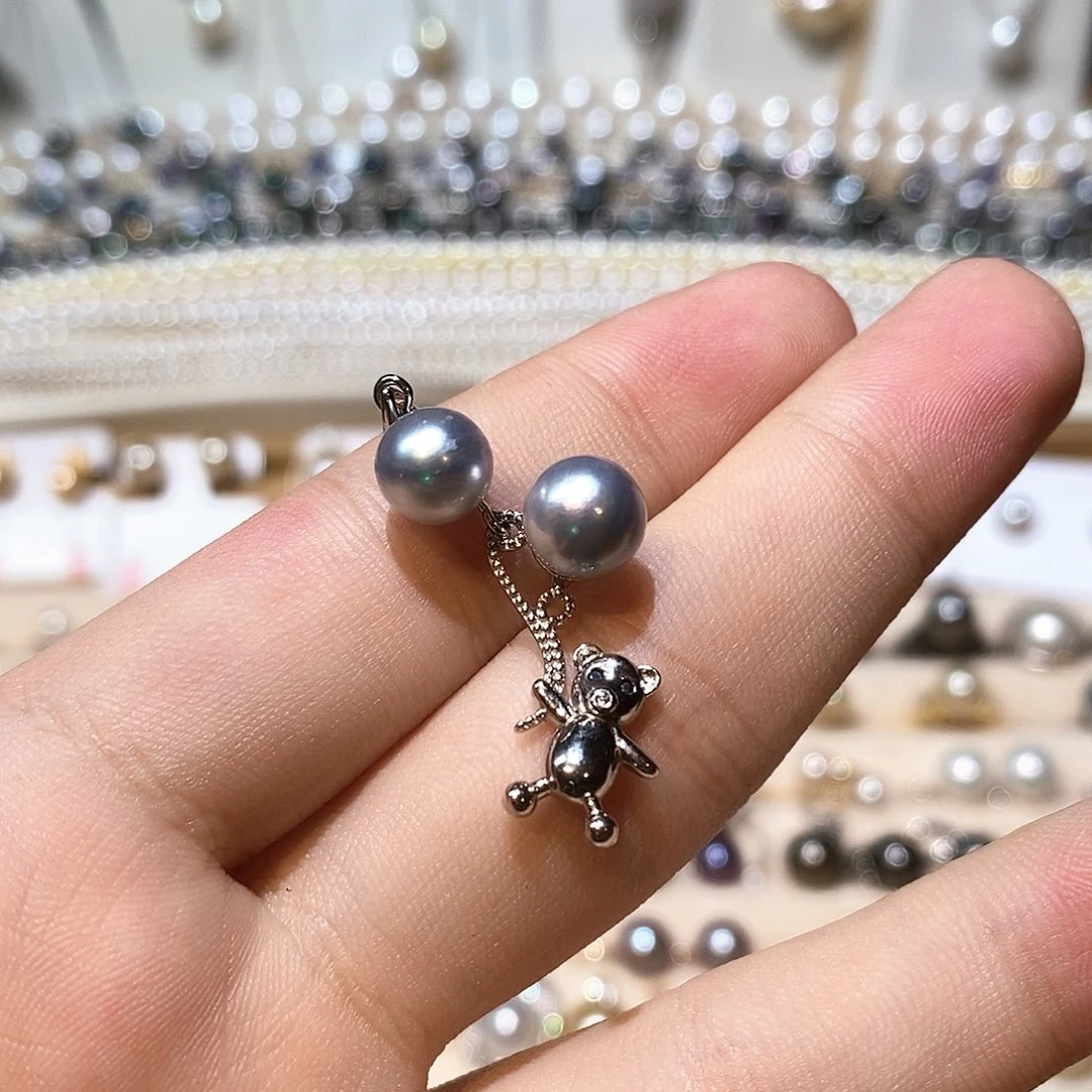 海水珍珠银S925镶嵌颈饰