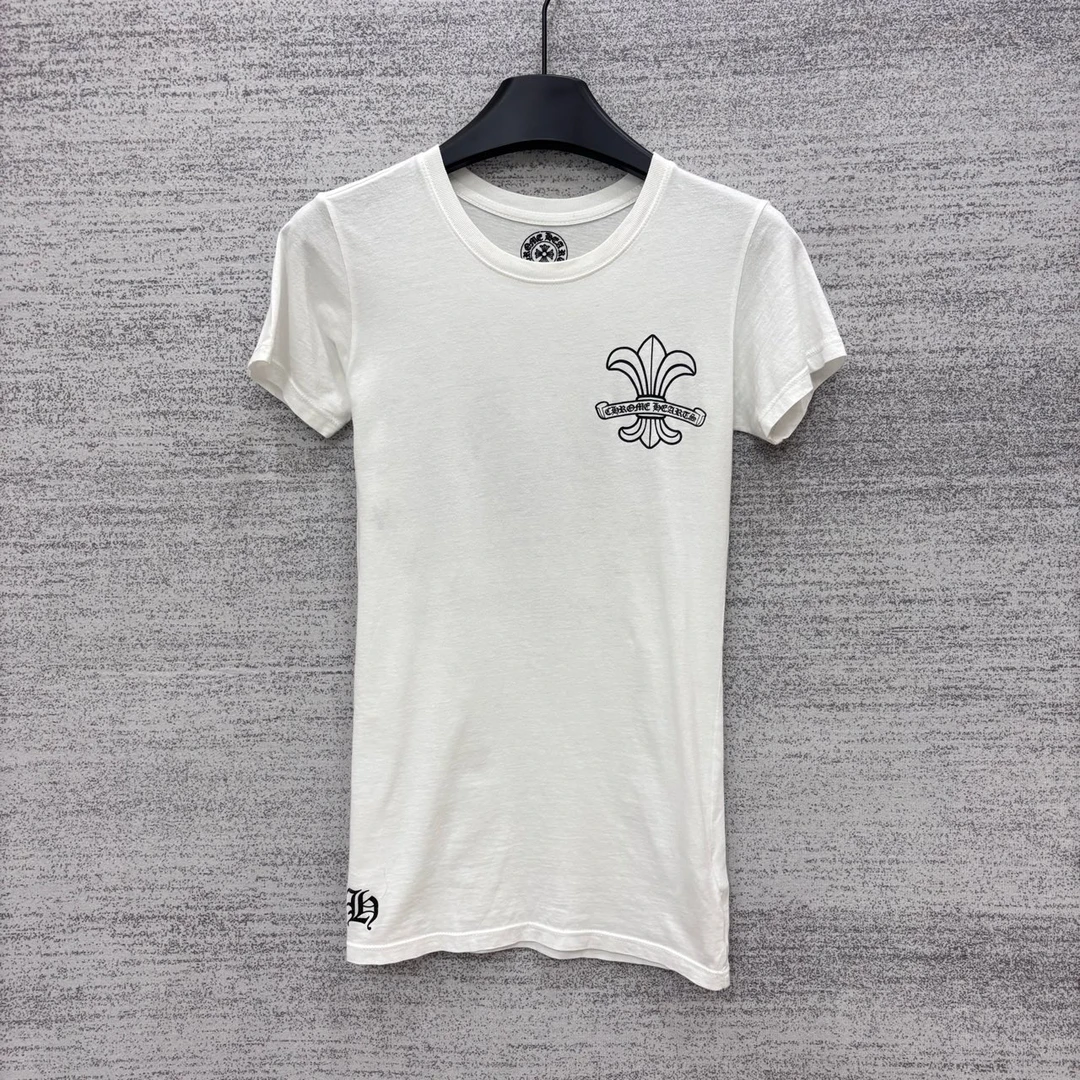99新 Chrome Hearts/克罗心 童军花卷轴圆领短袖/尺码XS/WX109615