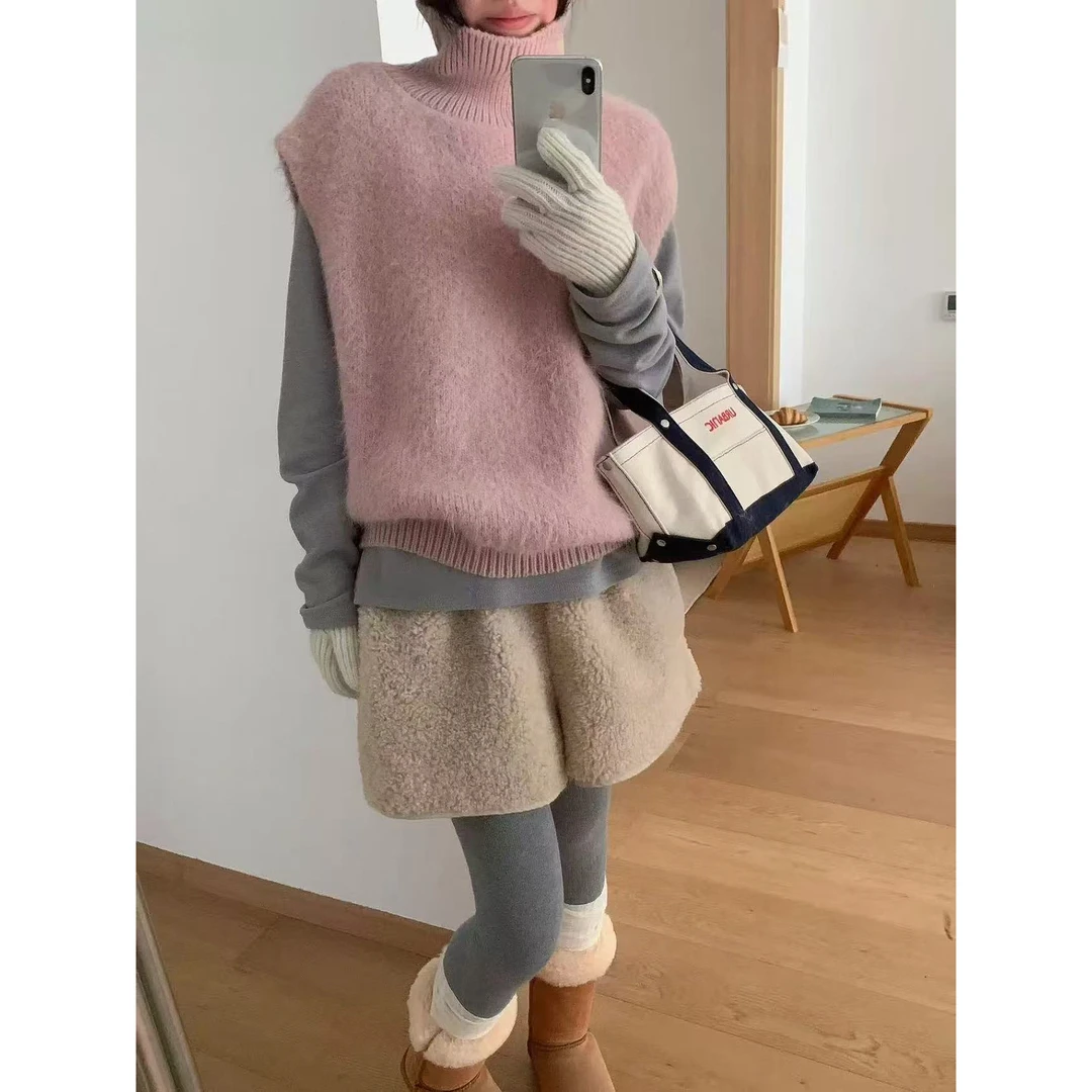 饺子@J5007 韩系时尚百搭休闲叠穿马甲背心 （衣长58）12-13