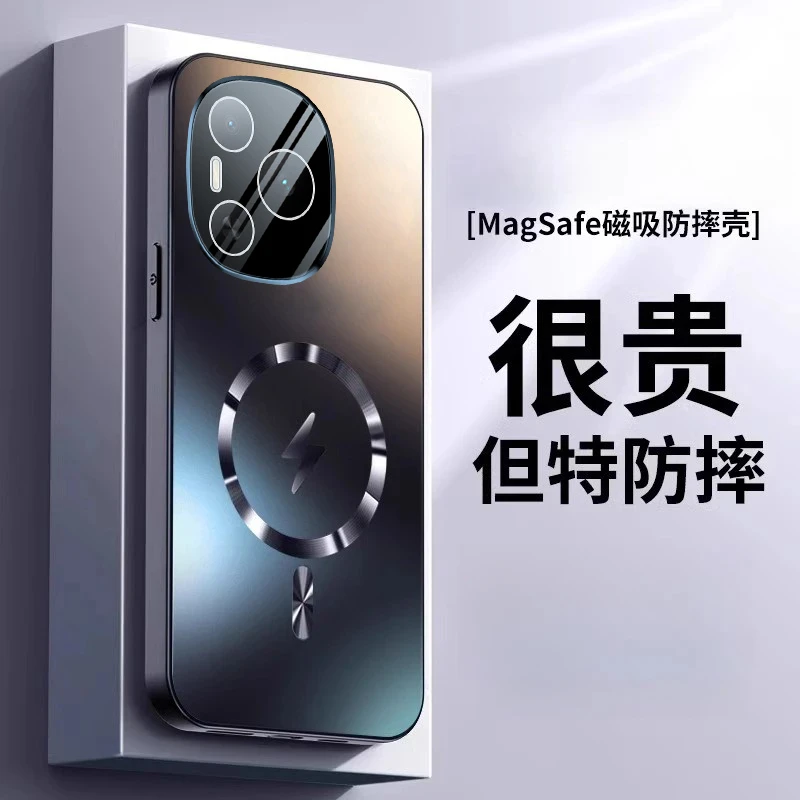 适用荣耀power手机壳新款镜头全包磁吸防摔耐脏无手汗高档商务潮
