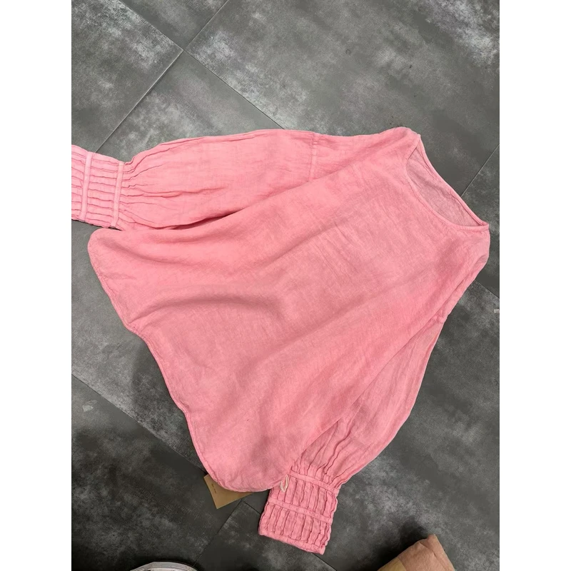 3583单层雨露麻圆领套头上衣文艺百搭春季新款