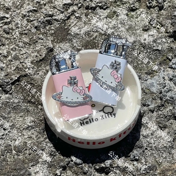 【公主请下单】手作Kitty土星金属双火打火机高端轻奢送礼男女ins