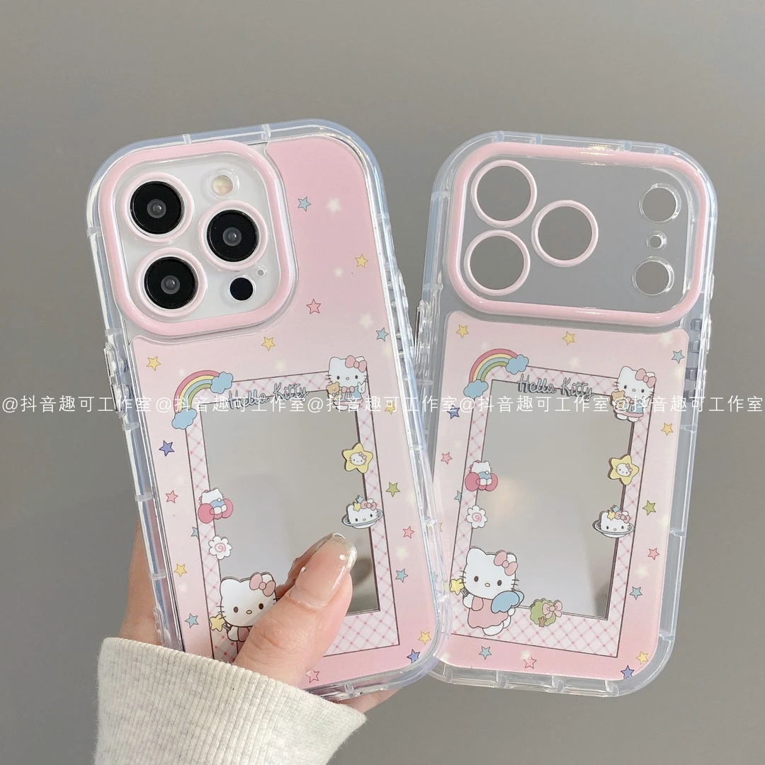 镜面奶油适用iphone17promax苹果16手机壳15/14/13/12/11华为潮KT