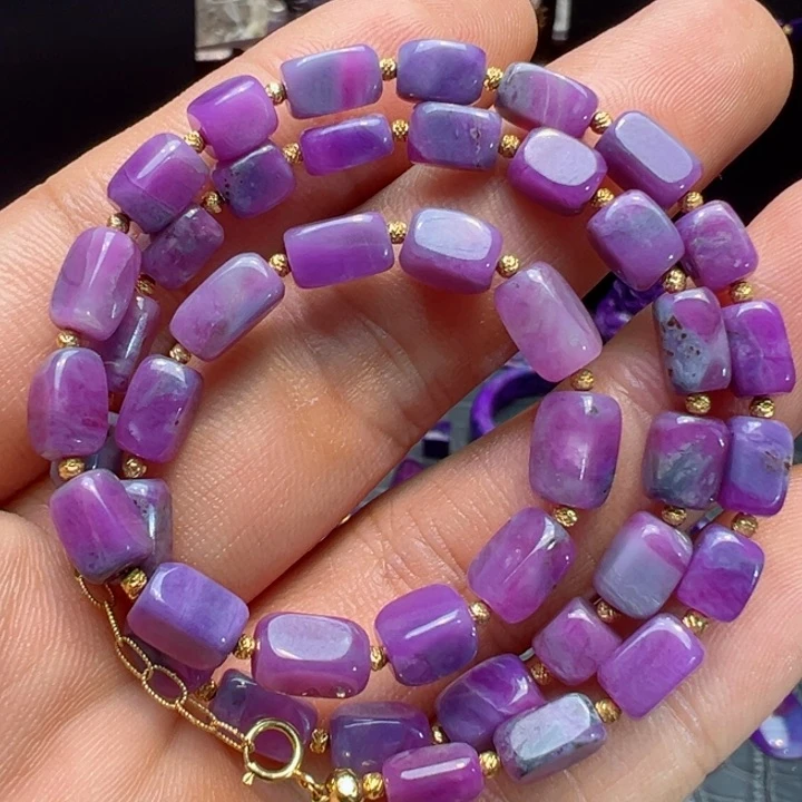 18K金镶嵌苏纪石（舒俱来）项链