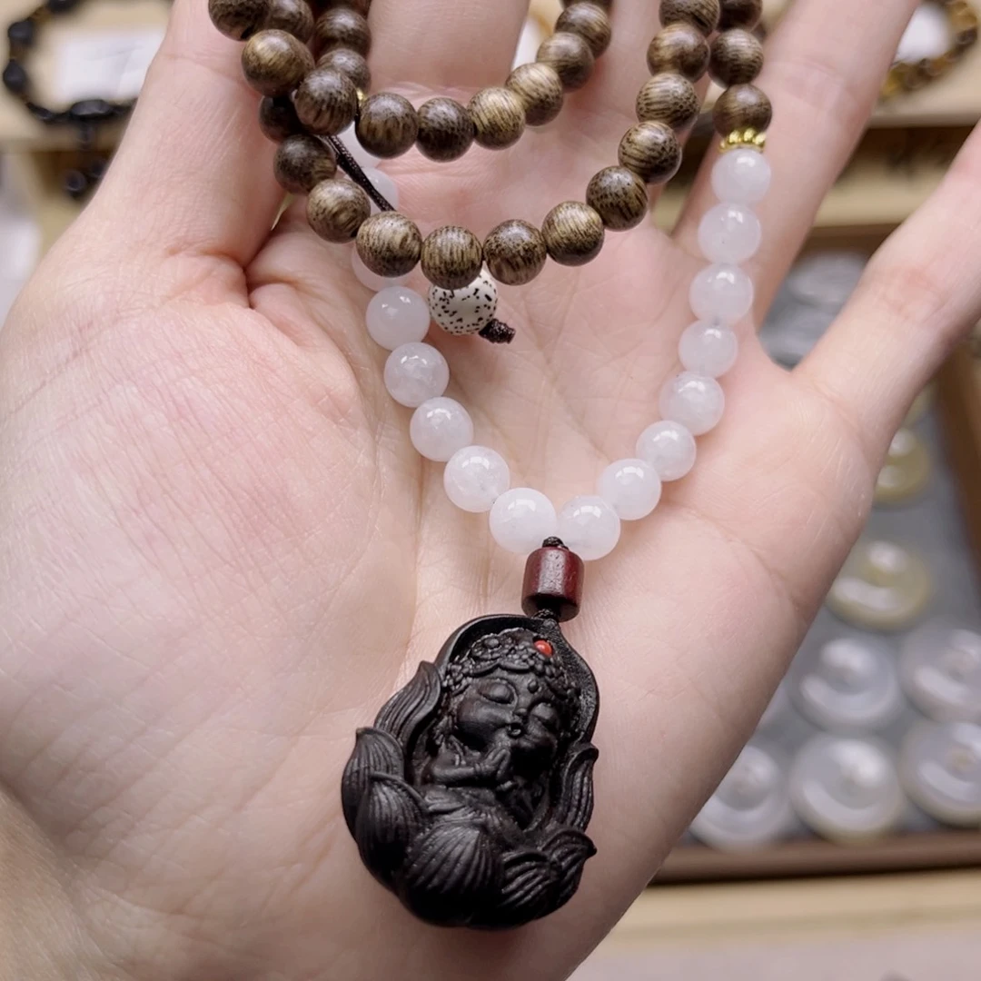 白玉菩提吊坠白玉玉菩提脖挂