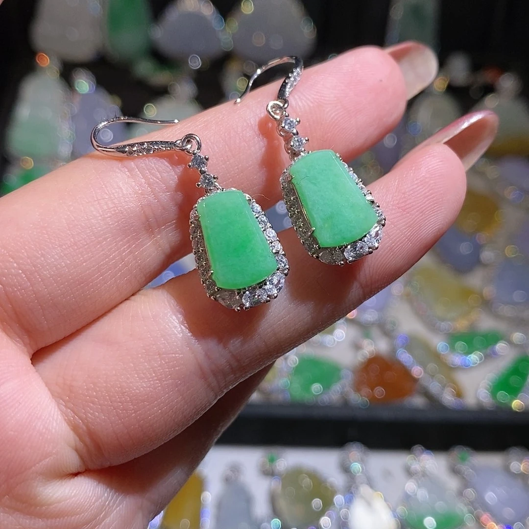 翡翠银S925镶嵌颈饰天然翡翠