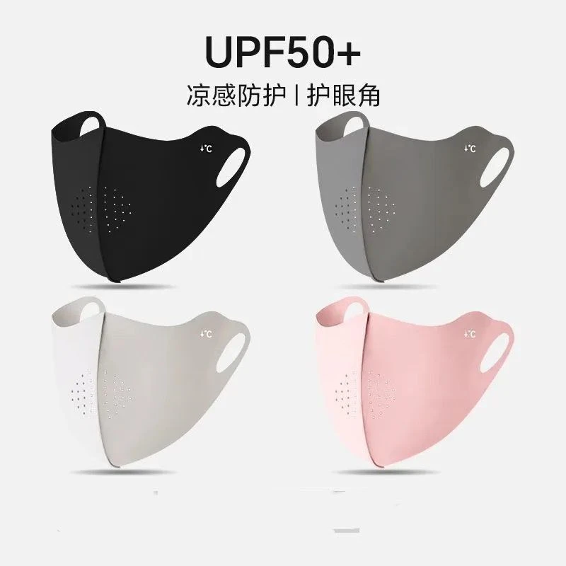 冰丝防晒透气口罩薄款透气遮阳眼角3D夏季防止紫外线口罩