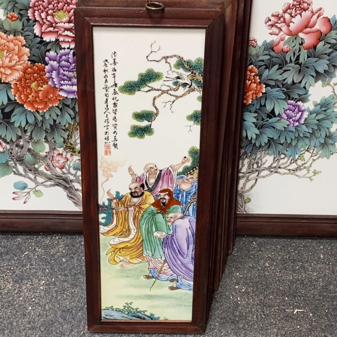 瓷片55*21 景德镇瓷板画柴窑烧制