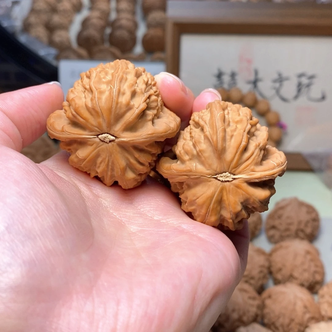 文玩核桃把件42+白狮子