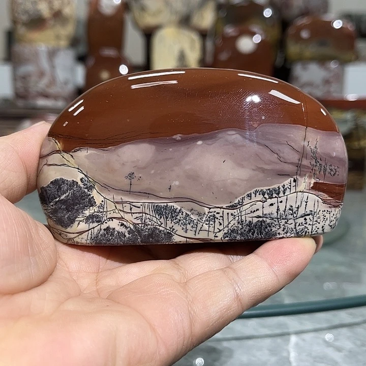 广西石浅*国画石摆件