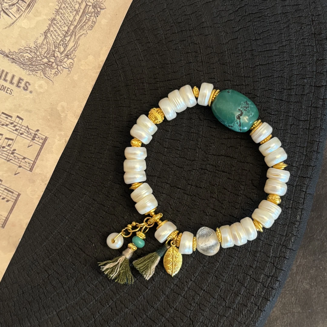 【金娜娜】老古珠手串 足金999 金什老师 手工编搭 成品老物件