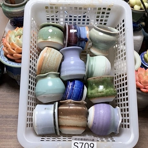紫砂花盆709微瑕品口径3.5到4.5左右